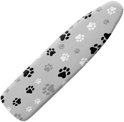 Belidome Black White Dog Paws Print Ironing Board Hanger Cover Pouch with Super Tight
