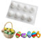 Xinlon Molde 3D para Huevos de Pascua, Forma de Huevo de Pascua, Molde de Silicona Pascua para Chocolate, Jabón, Adornos Artesanales, Molde de Silicona para Huevos de Pascua