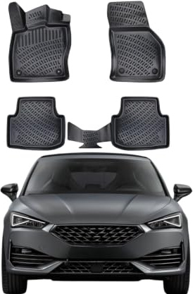 RIZLINE 3D Fussmatten für Cupra Leon IV TSI/e-HYBRID PHEV ab 2020 | **Passend für SEAT & CUPRA Leon**, *für Hatchback & Kombi Sportstourer ST*, Gummimatten aus TPE Gummi, Passgenau