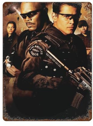 NRCKMIHRAE Anti-Terrorismus-Filmposter SWAT Team, Wanddekoration, Kunst, Metallblech-Poster, moderne Heimdekoration, Kunst, Metallposter, Hausbar, Ladendekorationen, Vintage-Schild, Geschenk, 39,9 x