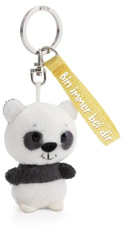 NICI Schlüsselanhänger Panda Bin immer bei dir 5cm weiß - Plüsch-Begleiter Kuscheltieranhänger mit Schlüsselring für Schlüsselband, Schlüsselbund & Schlüsselhalter