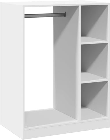 vidaXL Kleiderschrank Weiß 77x48x102 cm Holzwerkstoff