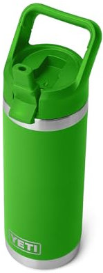 YETI Rambler 18 oz Bottle, Vacuum Insulated, Stainless Steel with Color Matching Straw Cap, Canopy Green