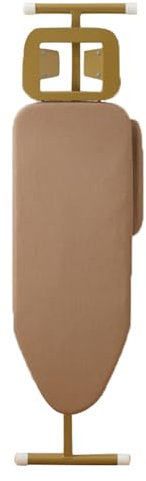 Generico ASSE da Stiro, ASSE da Stiro Full Size con Otto Livelli di Altezza Regolabile, Piccola Piastra da Stiro Integrata, Gambe in Metallo (Colore : Oro, Dimensioni : L)