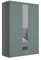 WIEMANN Drehtürenschrank mit 1 Spiegeltür mittig, Landhausstil Kleiderschrank 150cm breit, Salbeigrün Dekor, Höhe 216cm, Marlow