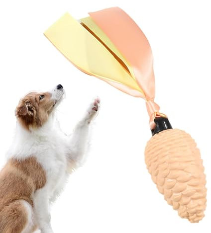 Tannenzapfen-Spielzeug für Hunde,Hunde-Tannenzapfen-Spielzeug - Quietschendes Seil-Hundespielzeug mit Beißstreifen - Kauspielzeug für Welpen, langlebiges Haustierspielzeug zum Zahnen, Hundespielzeug f
