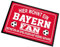 Herzbotschaft Fußmatte für Fußball Fans | Türmatte mit Spruch | 60x40cm | Hier wohnt EIN Bayern Fan - Betreten an Spieltagen auf eigene Gefahr! | für innen und außen | Vorleger für die Haustür/Flur