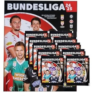 Panini Bundesliga Österreich Sticker 2024/25 / 1x Stickeralbum + 10x Stickertüten