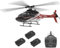 NULA YUXIANG F08 Bell 206 RC Hubschrauber für Erwachsene, 1/27 2,4 G 6H 6 G/3D Bürstenloser Flybarless RTF Ferngesteuerter Militär Helikopter mit Optischer Flusspositionierung – 3 Akku