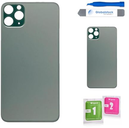 Globalstock Vitre arrière de Cache Batterie Remplacement pour iPhone 11 Pro Max- Vert