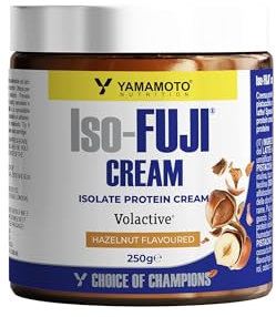 Yamamoto Nutrition Iso-Fuji Cream, Crema Proteica Spalmabile con Proteine Isolate Volactive, Gusto Nocciola, Ottimo per Colazione E Spuntini, Aiuta la Crescita e il Sostegno Muscolare.