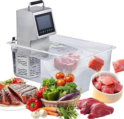 Cuiseur sous Vide 2000 W, Thermoplongeur avec Écran LCD Numérique, Température Réglable De 5 À 99 °C Et Minuterie De 0 À 99 H, Chauffage Rapide 80 L/Heure