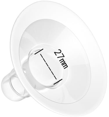 IKOPFLN Set di 2 Protezioni per Latte in Due Parti, Compatibile con Tirallatte Medela, Sostituisce gli Scudi Medela, Connettore MaxFlow Flex, 27mm