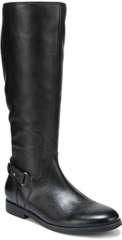 Vionic Womens Rochelle Knee High Boots with Arch Support Black Leather UK 4 Wide Fit