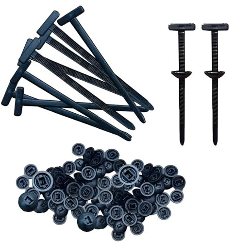 Automotive Zipper Clips, 100PCS Black Nylon Universal Cable Tie Buckle, Heavy Duty Self-Locking Zip Tie Clips for Car Trunks & Engine Guards, Multipurpose Cable Tie Tool for Daily Repair