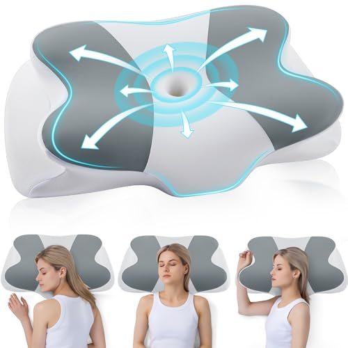 DONAMA Nackenkissen Kopfkissen Memory Foam Kissen,Schlafkissen für Seiten Rücken & Bauchschläfer