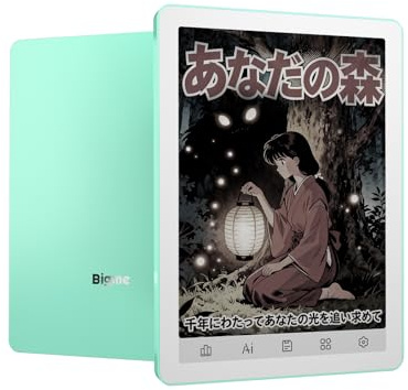 Bigme E-Ink Lecteurs d'eBook couleur 15,2 cm Tablette Android ePaper avec Android 14, 4G + 64 Go, lumière avant réglable, appareil avec livre audio Vert
