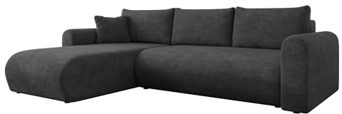 Mirjan24 Ecksofa Eliwo, Design Eckcouch, Couch mit Schlaffunktion und Bettkasten, Wohnlandschaft, Bettfunktion L-Form Sofa, Ottomane universell (Margo 227.09)