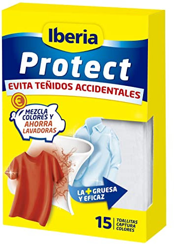 Iberia Protect Toallitas Captura Colores para Lavadora, 15 Unidades