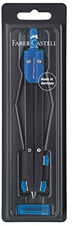 Faber-Castell 5121174102 Schulzirkel mit Einsatz, blau/grün