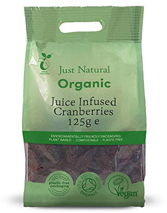 Organic Juice Infused Cranberries 125g