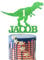 EDSG Personalised Dinosaur Cake Topper for Boy with Any Name Any Age | Multicolour Glitter Dragon Topper for 1st, 3rd, 5th, 7th, 9th, 13th Birthdays (Green)