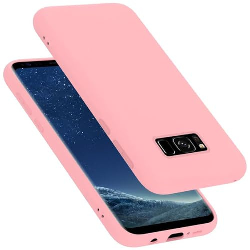 cadorabo Coque Compatible avec Samsung Galaxy S8 Plus, Étui Housse en Silicone- Coque pour Galaxy S8 Plus- Protection Antichoc, Anti-Empreintes- TPU Housse de Protection - Mat Liquid Pink