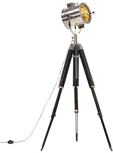 vidaXL Mangoholz Massiv Stativlampe Höhenverstellbar Vintage Retro Standleuchte Stehlampe Stehleuchte Standlampe Lampe Leuchte 165cm