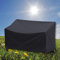 Gartenbank Abdckung 2 Sitzer, Wasserdicht Winddicht UV-Beständiges Bankabdeckung Schutzhülle für Bank Gartenmöbel, Oxford Gewebe Reißfest Gartenbank Abdeckhaube Abdeckplane - Schwarz (134x66x89/63cm)