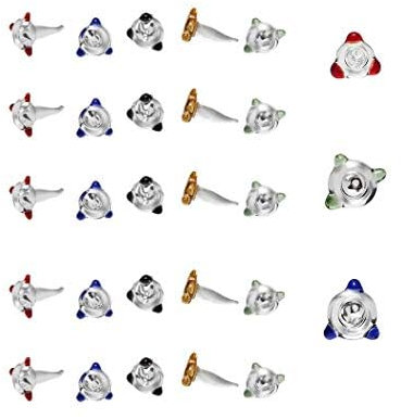 3 Point Glass Filter Screen Pipe Gauzes Honeycomb Hand Spoon Pipes Bowl Reusable (20)