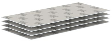 LUX ELEMENTS Bauplatte Fertig zum Verfliesen 125 x 60cm 4 Stk. I Hartschaumplatte 6mm aus expandiertem Polystyrol mit Spezialmörtel Beschichtung I Schimmelresistent