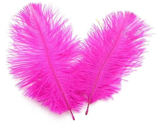 50 PCS Natural Ostrich Feathers 6-8inches Home Wedding Centerpieces Party Decoration DIY Crafts Rose Pink