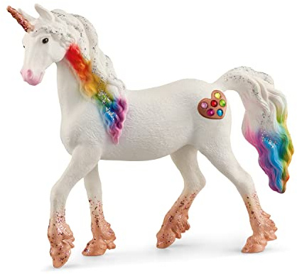 SCHLEICH SCHLE-70726 70726 Spielfigur-Regenbogeneinhorn, Stute bayala, Mehrfarbig