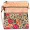 DeCarbonize Umhangtasche Handytasche aus Kork Crossbody Vegan Leder Nachhaltig Braun M (Muster1)