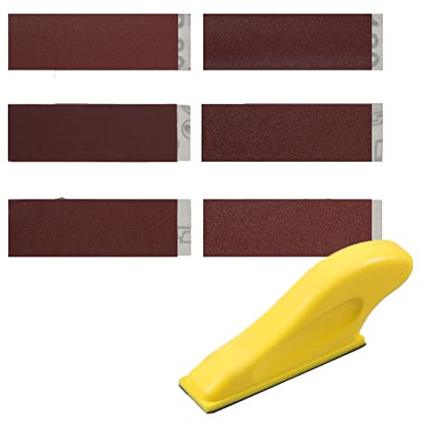 LEONTOOL Micro Detail Sander Kit 3.5 x 1 Mini Sander for Small Projects with 120 Pcs Mini Sander Paper 80 120 180 240 400 600 Grit Detail Handle Sanding Tools for Corner Polishing Detail Sanding
