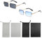 BEIIEB 2 Paar Rechteckige Randlose Sonnenbrillen mit 2 Brillenbeuteln und Brillenputztuch, klare Vintage-Sonnenbrille, HD-Sicht, UV-Schutz, für Strand-Shopping-Party.
