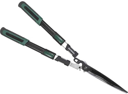 Faithfull FAICOUHS12T Countryman Hedge Shear Aluminium Three Position Telescopic Handles - 300mm (12in) Blade, Geared Action, Blade Length: 300mm Overall Length: 720mm - 840mm