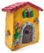 Tradineur - Casita Naif para Belén - Fabricado en marmolina - para Figuras del Nacimiento - Color Amarillo - 13,5 x 12 x 5,5 cm.