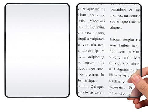 2 Stück 3x Leselupe Objektiv Lupe Brieftasche Pocket Linse Firestarter, Vergröserung Leselupen Vergrößerungsglas für ganze Seiten Fresnel Lens Lupe für Senioren und zum Lesen,Schmuck,Bücher,Landkarten