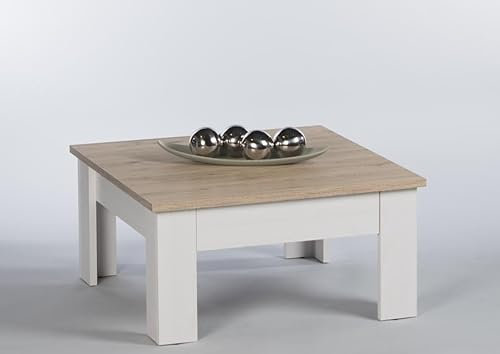 Wohnorama Couchtisch inkl Schubkasten Romance Mini von Stolkom San Remo Eiche/Sibiu Lärche