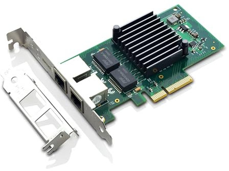XWYWX 1Gb PCIe 2.1 X4 2*RJ45 Port NIC Netzwerkkarte für Intel I350AM2 Ethernet LAN 10/100/1000Mbps Netzwerkadapter Network Card Vergleich mit I350-T2 für Win/Linux/FreeBSD/VMware-X2R1143-11