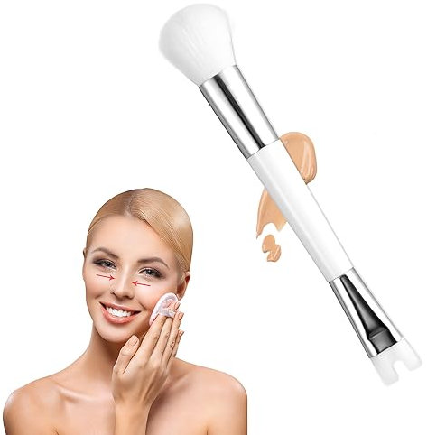 Brosse Contour Nez, Pinceau de Maquillage en Forme de U Pinceau Contour du Nez à Double Extrémité Pinceau Pro Contour Duo pour Sculpter et Définir le Nez Contour des Pommettes