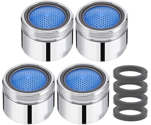 4 Stück Strahlregler M18, Wasserhahn Sieb Set, Mischpatrone Armaturensieb, Spritzwassergeschützter Perlatoren für Wasserhähne, Wasserhahn Sieb für Küche, Bath Room