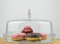 EMH Handgefertigte Glasvitrine Glockenkuppel hoch 17,5 x 27,5 cm mit Platte Ø 30 cm