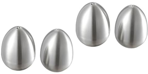 Cabilock 4 Piezas Saleros Con Forma De Huevo Contenedores De Especias Con Forma De Huevo Agitador De Condimentos En Forma De Huevo Pimenteros Con Forma De Huevo Lindo Salero y Pimentero