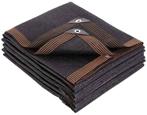 Bâche Anti Chaleur Voile d' ombrage Rectangulaire Voile D Ombrage Ajourée Filet d'ombrage pour Fleurs, Pelouse, Extérieur, Pergola, Terrasse,black-5x5m