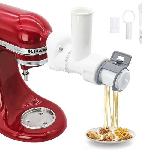 Accessorio per la Pasta Compatibile con L'Impastatrice Kitchen Aid, 6 Forme di Pasta, 6 In 1 Accessori per la Produzione di Tagliatelle