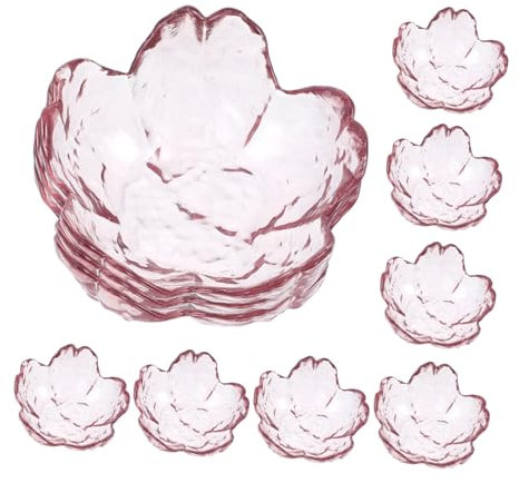 PAMINGONO 10stücke Dip-schälchen Aus Glas Soßenschüssel Kleine Schüssel Beilagenschalen Kleine Soßenbecher Soßenschale in Blumenform Dip-schälchen Glasschalen Sojasoßenschalen