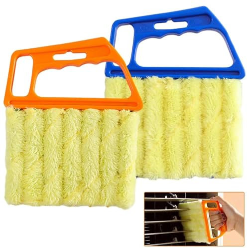 Aczyqws Blind Cleaner 2 Blind Duster Venetian Blind Cleaner Tool with 7 Roller System Deep Cleaning for Vertical Windows Blind Cleaners for Wooden Blinds Plastic Blinds and Air Conditioner