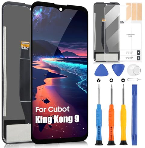 ARSSLY Pantalla LCD para Cubot King Kong 9 Pantalla para Cubot Kingkong 9 D-HPY F663343 Reemplazo de la pantalla táctil digitazer Assembly con herramientas (negro)